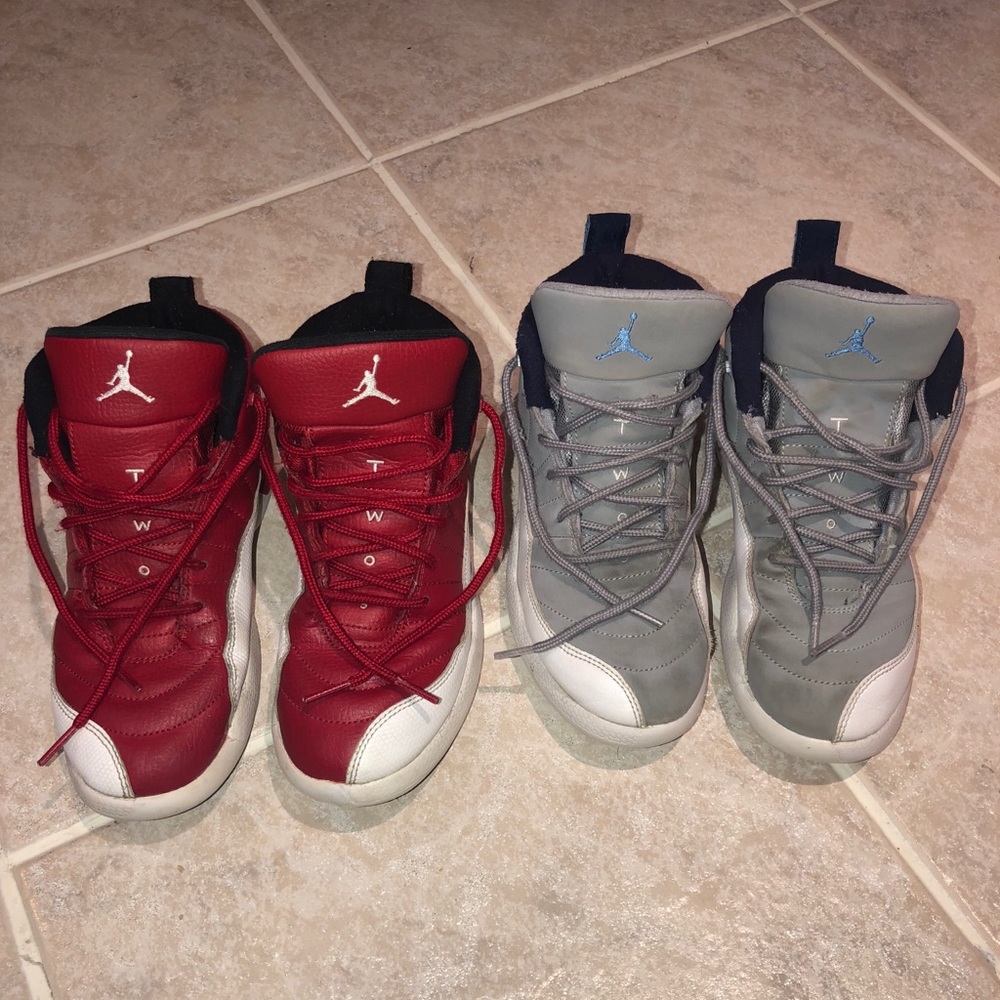Air Jordan 12 Gym Red;Air Jordan 12 Grey and White